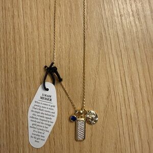 NWT Electric Picks gold necklace - Madi Messer birthstone collection